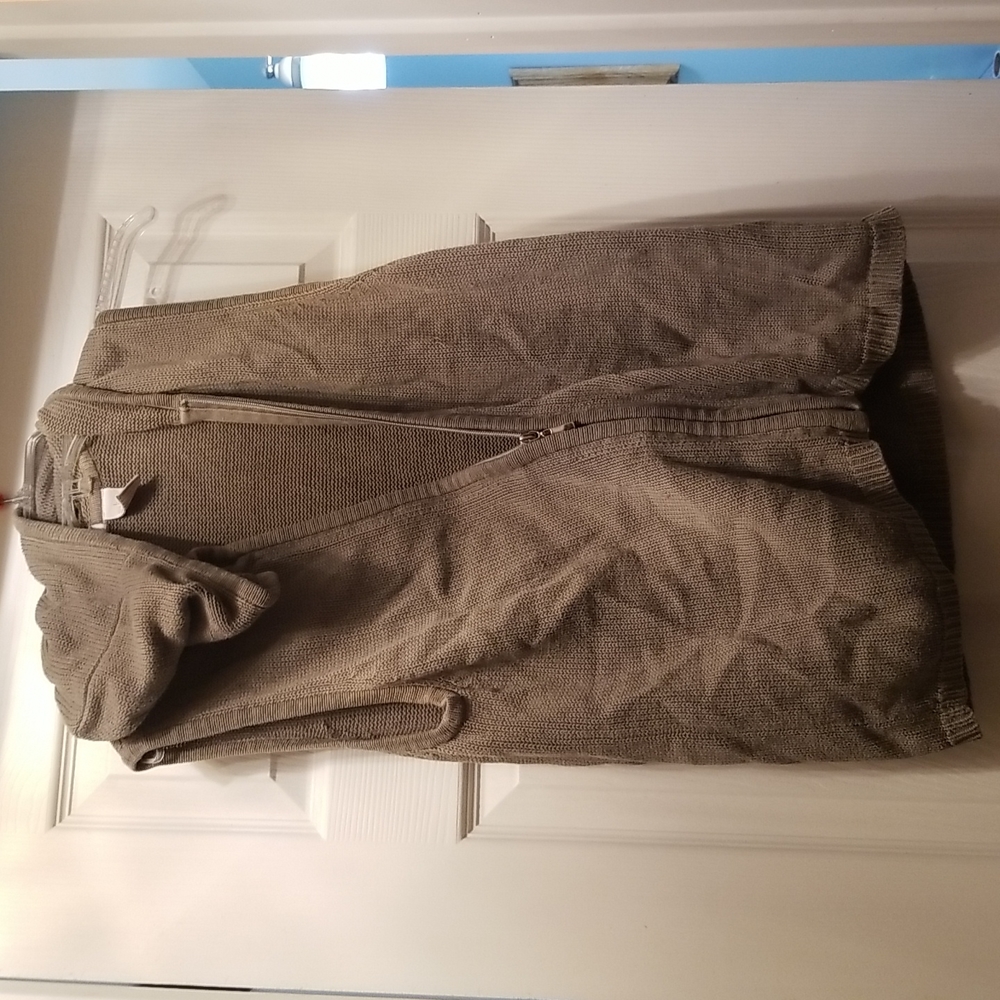 Zip up hooded sweater vest